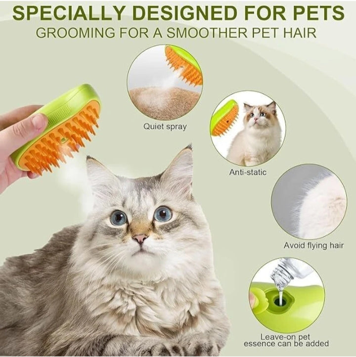 Steaming Pet Hairbrush