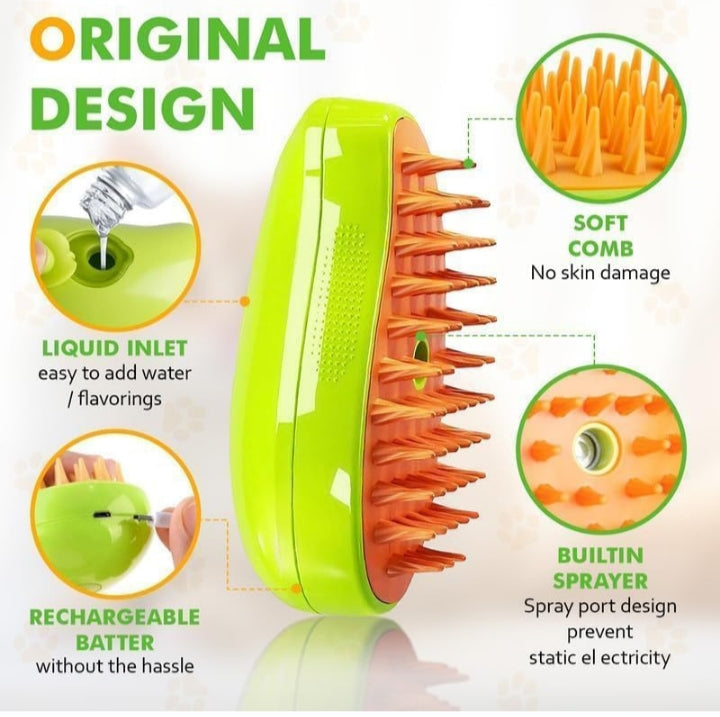 Steaming Pet Hairbrush